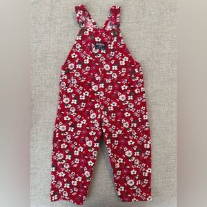 Oshkosh Corduroy Floral Overalls, Size 24M